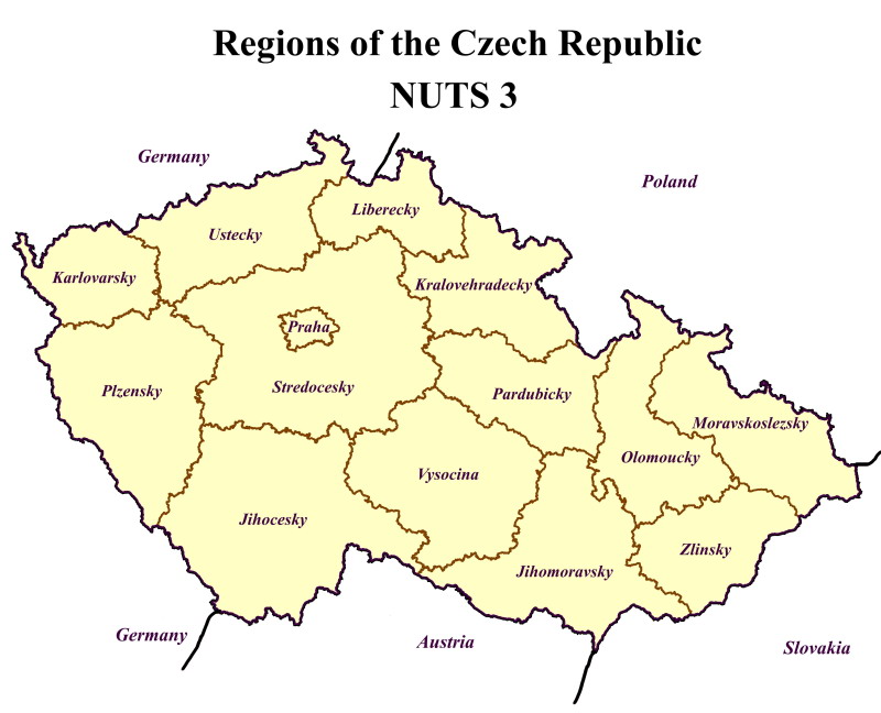9.1. Czech Republic Regions - level NUTS 3