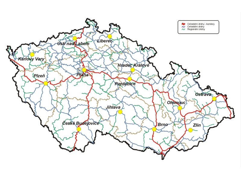 Kapitola 9.3. Železniční síť