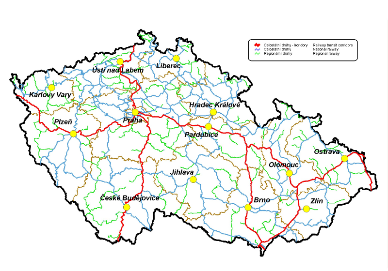 Kapitola 9.3. Železniční síť